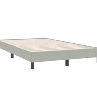 Boxspringbett mit Matratze Hellgrau 120x220 cm Samt