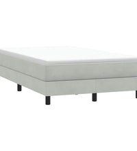 Boxspringbett mit Matratze Hellgrau 120x220 cm Samt