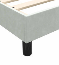 Boxspringbett mit Matratze Hellgrau 120x220 cm Samt