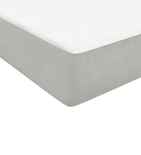Boxspringbett mit Matratze Hellgrau 120x220 cm Samt