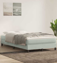 Boxspringbett mit Matratze Hellgrau 120x220 cm Samt