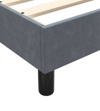 Boxspringbett mit Matratze Dunkelgrau 120x220 cm Samt