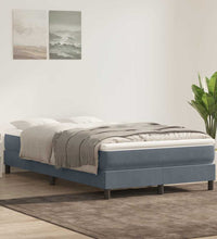 Boxspringbett mit Matratze Dunkelgrau 120x220 cm Samt