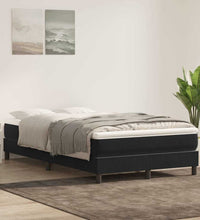 Boxspringbett mit Matratze Schwarz 120x220 cm Samt