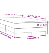 Boxspringbett mit Matratze Dunkelgrün 120x220 cm Samt