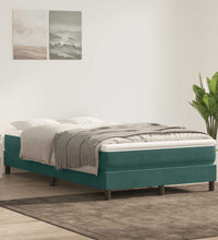 Boxspringbett mit Matratze Dunkelgrün 120x220 cm Samt