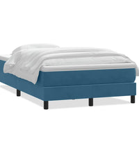 Boxspringbett mit Matratze Dunkelblau 120x220 cm Samt