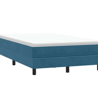 Boxspringbett mit Matratze Dunkelblau 120x220 cm Samt