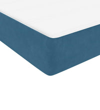 Boxspringbett mit Matratze Dunkelblau 120x220 cm Samt