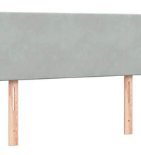 Boxspringbett mit Matratze Hellgrau 120x220 cm Samt