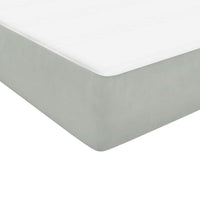Boxspringbett mit Matratze Hellgrau 120x220 cm Samt
