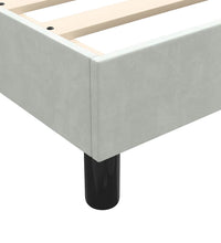 Boxspringbett mit Matratze Hellgrau 120x220 cm Samt