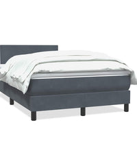 Boxspringbett mit Matratze Dunkelgrau 120x220 cm Samt