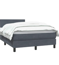 Boxspringbett mit Matratze Dunkelgrau 120x220 cm Samt