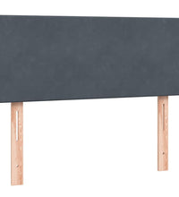 Boxspringbett mit Matratze Dunkelgrau 120x220 cm Samt