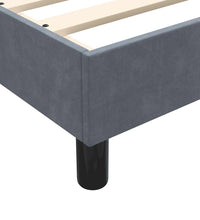 Boxspringbett mit Matratze Dunkelgrau 120x220 cm Samt