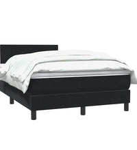 Boxspringbett mit Matratze Schwarz 120x220 cm Samt