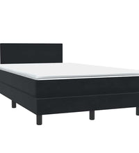 Boxspringbett mit Matratze Schwarz 120x220 cm Samt