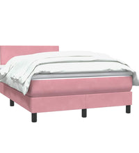 Boxspringbett mit Matratze Rosa 120x220 cm Samt