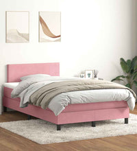 Boxspringbett mit Matratze Rosa 120x220 cm Samt