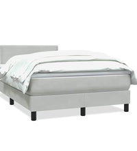 Boxspringbett mit Matratze Hellgrau 120x220 cm Samt