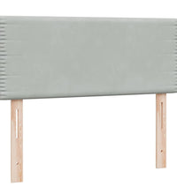 Boxspringbett mit Matratze Hellgrau 120x220 cm Samt