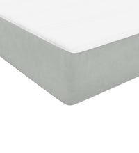 Boxspringbett mit Matratze Hellgrau 120x220 cm Samt