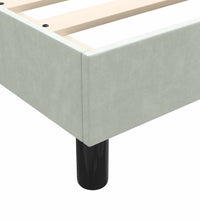 Boxspringbett mit Matratze Hellgrau 120x220 cm Samt