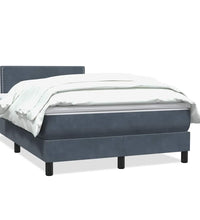 Boxspringbett mit Matratze Dunkelgrau 120x220 cm Samt