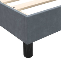 Boxspringbett mit Matratze Dunkelgrau 120x220 cm Samt