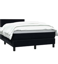 Boxspringbett mit Matratze Schwarz 120x220 cm Samt