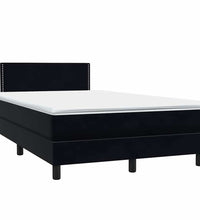 Boxspringbett mit Matratze Schwarz 120x220 cm Samt