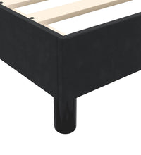 Boxspringbett mit Matratze Schwarz 120x220 cm Samt
