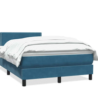 Boxspringbett mit Matratze Dunkelblau 120x220 cm Samt