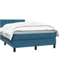 Boxspringbett mit Matratze Dunkelblau 120x220 cm Samt