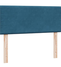 Boxspringbett mit Matratze Dunkelblau 120x220 cm Samt