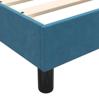 Boxspringbett mit Matratze Dunkelblau 120x220 cm Samt