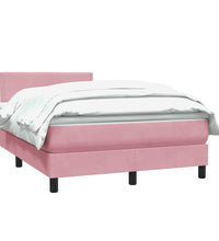 Boxspringbett mit Matratze Rosa 120x220 cm Samt
