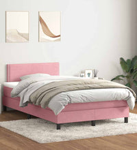 Boxspringbett mit Matratze Rosa 120x220 cm Samt