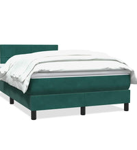 Boxspringbett mit Matratze Dunkelgrün 120x220 cm Samt