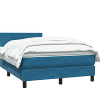 Boxspringbett mit Matratze Dunkelblau 120x220 cm Samt