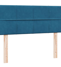 Boxspringbett mit Matratze Dunkelblau 120x220 cm Samt