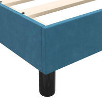 Boxspringbett mit Matratze Dunkelblau 120x220 cm Samt