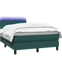 Boxspringbett mit Matratze Dunkelgrün 120x220 cm Samt