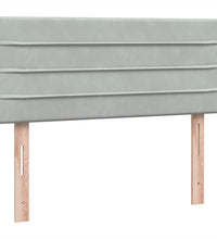 Boxspringbett mit Matratze Hellgrau 120x220 cm Samt