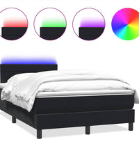 Boxspringbett mit Matratze Schwarz 120x220 cm Samt
