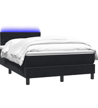 Boxspringbett mit Matratze Schwarz 120x220 cm Samt