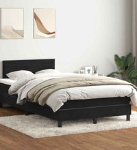 Boxspringbett mit Matratze Schwarz 120x220 cm Samt
