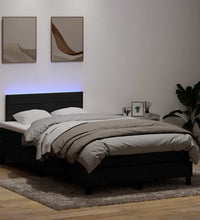 Boxspringbett mit Matratze Schwarz 120x220 cm Samt