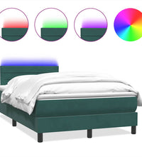 Boxspringbett mit Matratze Dunkelgrün 120x220 cm Samt